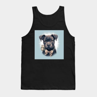 Staffy Puppy Rose Tank Top